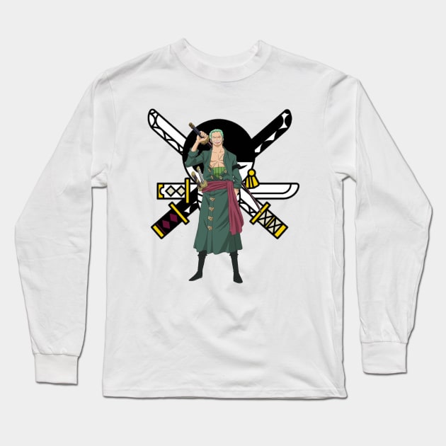 Roronoa Zoro Long Sleeve T-Shirt by YeSNoWart